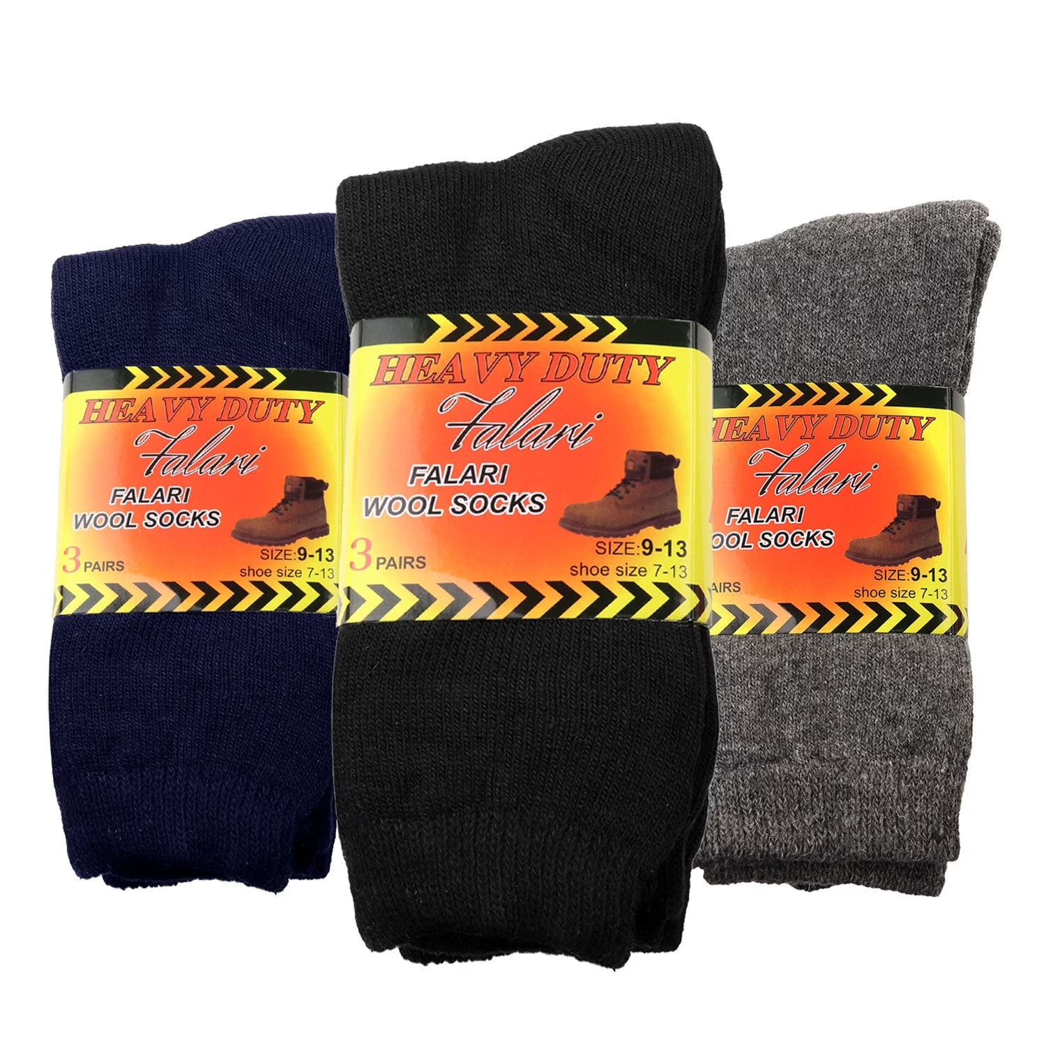 6-Pack Men'S Heavy Duty Work Thermal Wool Socks Keep Warm for Cold Weather