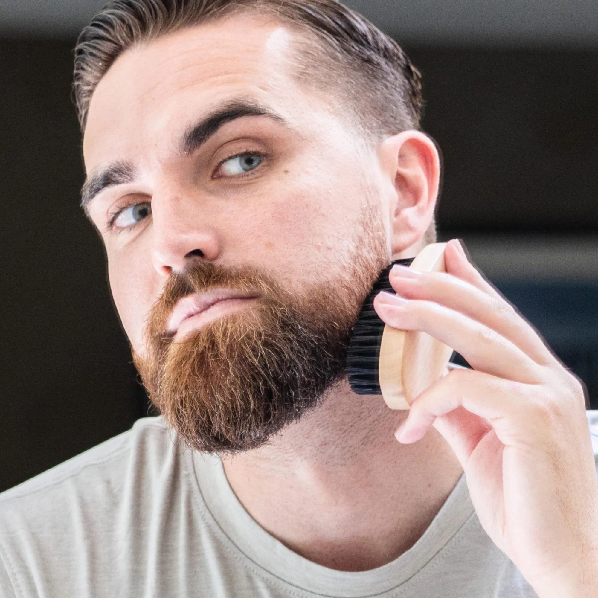 Men'S Beard Brush with Cruelty-Free Vegan Bristles