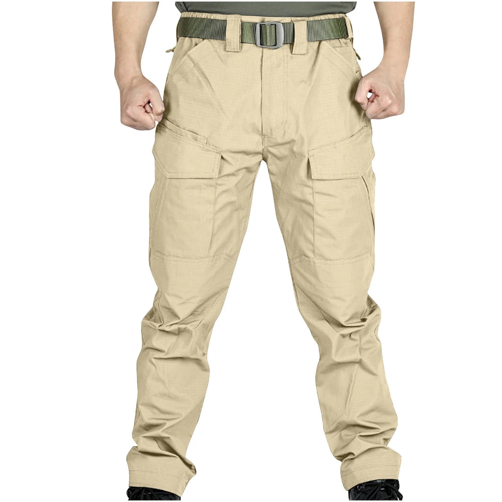 Khaki Pants for Men Cargo Work Men'S Pants Multiple Pockets Trousers Work Wear Combat Pocket M (4)
