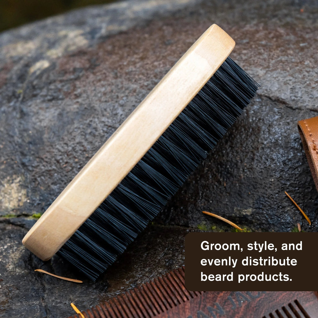 Men'S Beard Brush with Cruelty-Free Vegan Bristles