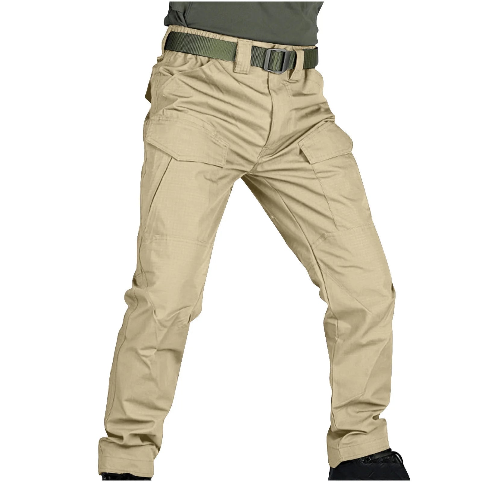 Khaki Pants for Men Cargo Work Men'S Pants Multiple Pockets Trousers Work Wear Combat Pocket M (4)