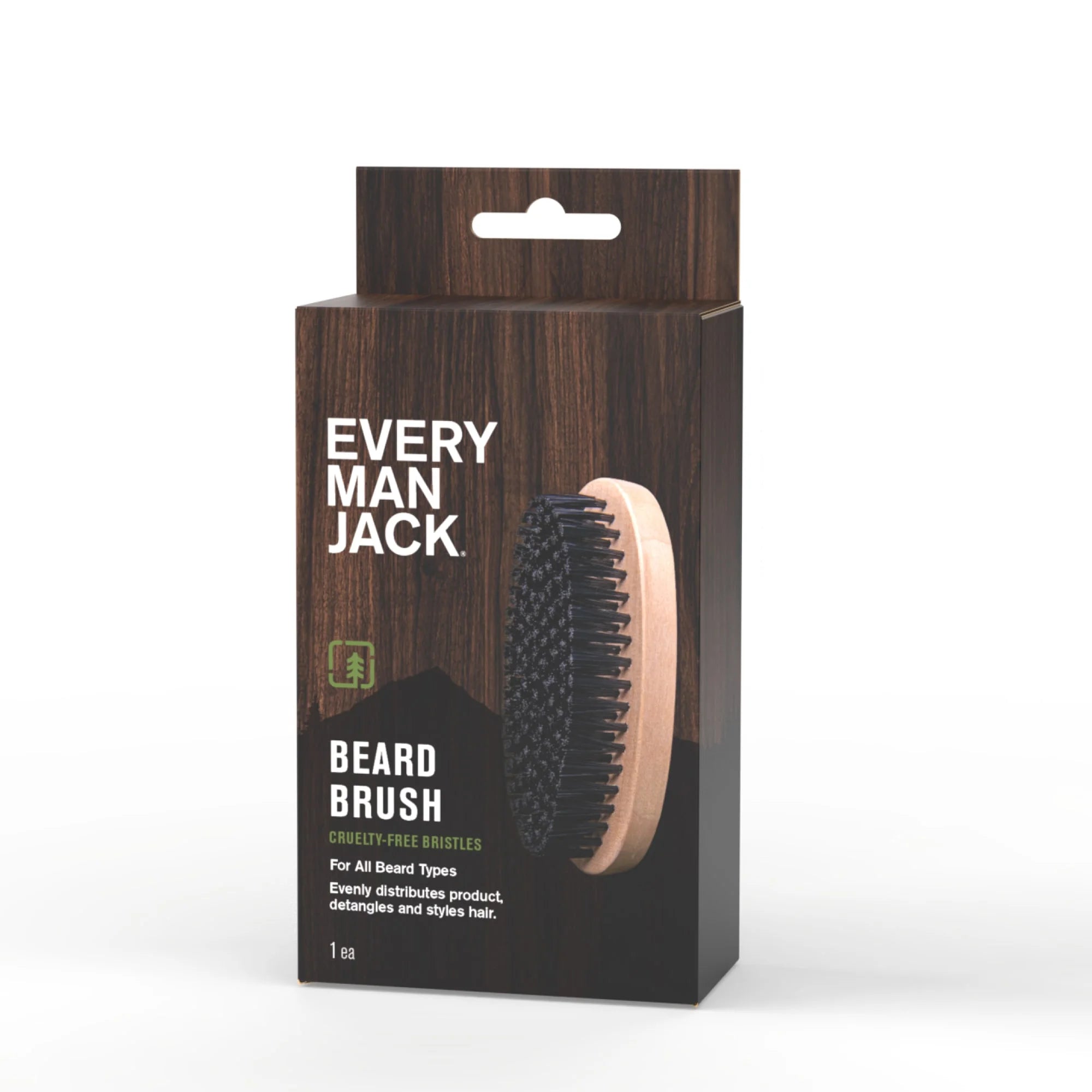 Men'S Beard Brush with Cruelty-Free Vegan Bristles